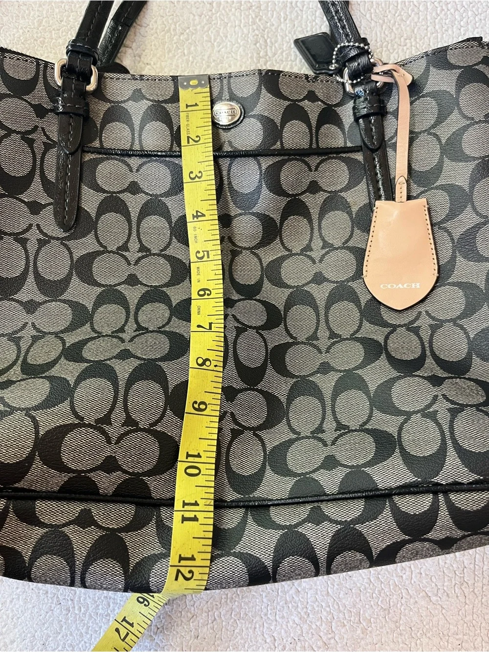 Coach Peyton Signature Multifunctional Tote Grey/Black